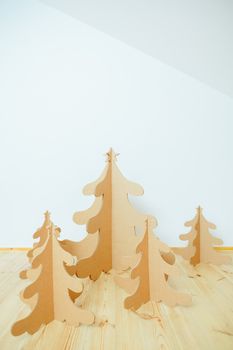 Christmas Tree Made Of Cardboard. Unique Trees. New Year