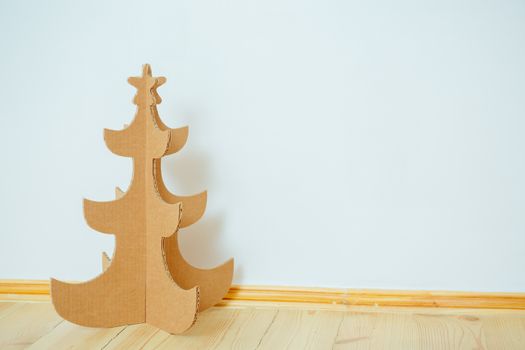 Christmas Tree Made Of Cardboard. Unique Trees. New Year