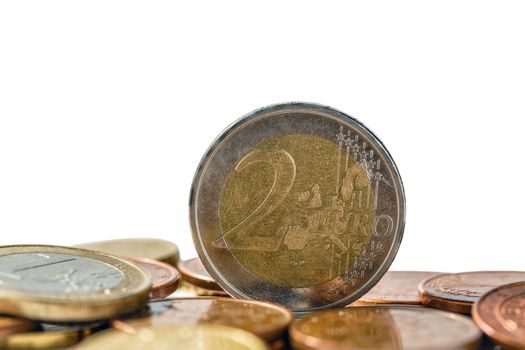 Euro coins - currency of the European Union