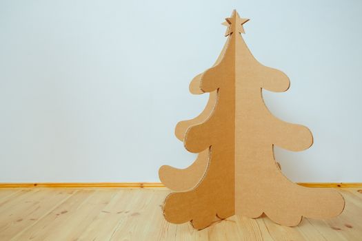 Christmas Tree Made Of Cardboard. Unique Trees. New Year