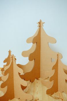 Christmas Tree Made Of Cardboard. Unique Trees. New Year