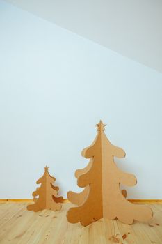 Christmas Tree Made Of Cardboard. Unique Trees. New Year