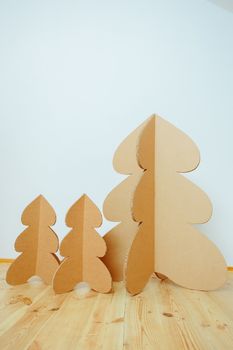 Christmas Tree Made Of Cardboard. Unique Trees. New Year