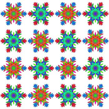 Digital computer graphic - decorative seamless ornament with a snowflakes for design.