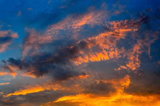 Nice sunset sky background, Thailand