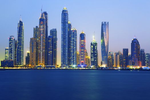 view of Dubai at sunrise, UAE