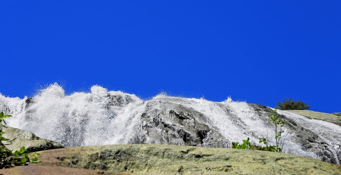 Alibek Waterfall. Dombay Mountains. The Northern Caucas