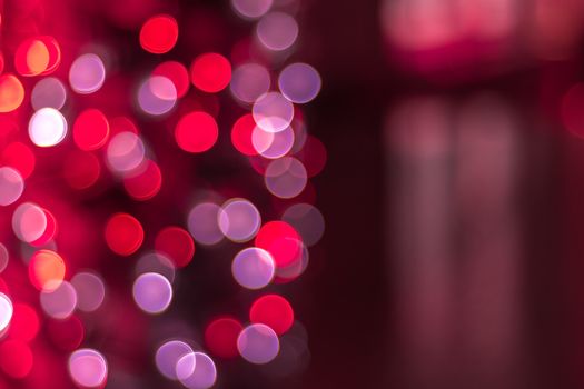 Colorful red lights bokeh background, Chrismas lights bokeh