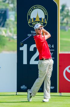 CHONBURI - DECEMBER 13 : Andrew Dodt of Australia player in Thailand Golf Championship 2014 (Professional golf tournament on the Asian Tour) at Amata Spring Country Club on December 13, 2014 in Chonburi, Thailand.