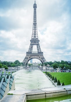 Eiffel Tower view from Trocadero, Paris.