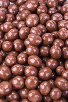 chocolate balls. chocolate balls on a background.