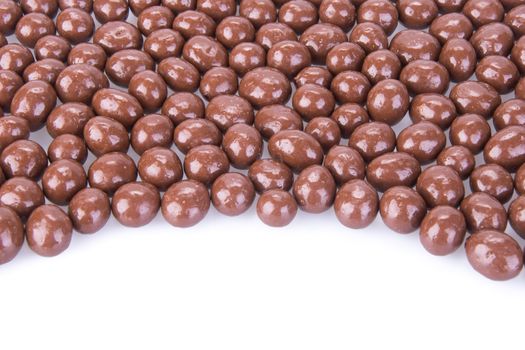 chocolate balls. chocolate balls on a background.