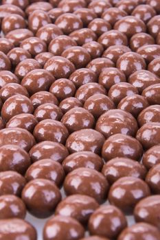 chocolate balls. chocolate balls on a background.