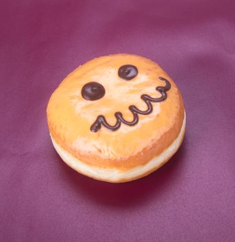 donut. halloween donut on a background