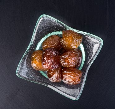 preserved fruits. chinese sugar date preserved fruits on the background.