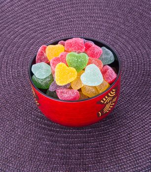 candies. jelly candies in bowl on a background. jelly candies in bowl on a background.