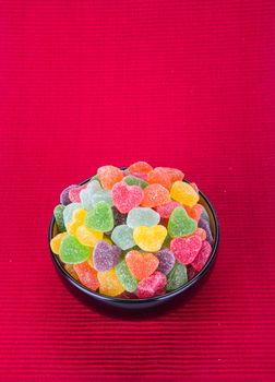 candies. jelly candies in bowl on a background. jelly candies in bowl on a background.