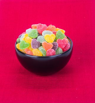 candies. jelly candies in bowl on a background. jelly candies in bowl on a background.