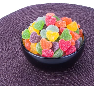 candies. jelly candies in bowl on a background. jelly candies in bowl on a background.