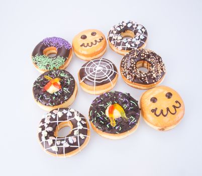 donut. halloween donut on a background