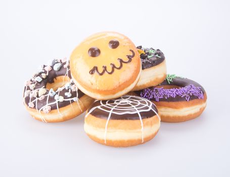 donut. halloween donut on a background