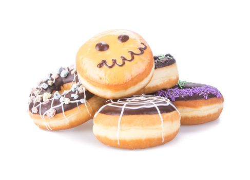 donut. halloween donut on a background