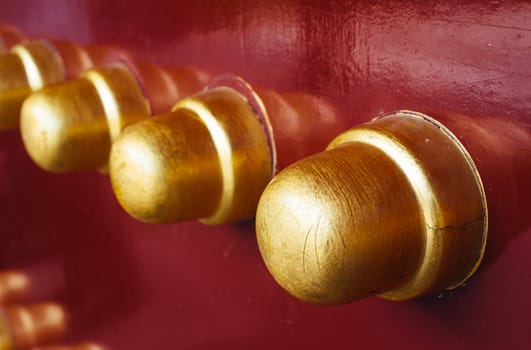 Copper rivet gate in The Forbidden City