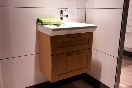 Beautiful Small Modern Trendy Design Bathroom in Luxury Home                                  