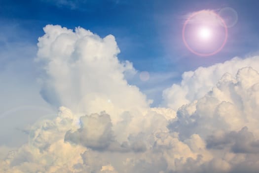 clouds in the blue sky is very beautiful.