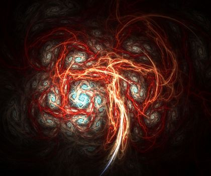 Computer generated fractal artwork for creative design, art and entertainment