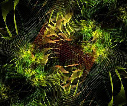 Computer generated fractal artwork for creative design, art and entertainment