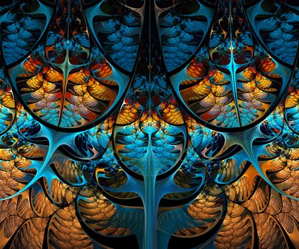 Computer generated fractal artwork for creative design, art and entertainment