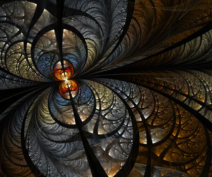 Computer generated fractal artwork for creative design, art and entertainment