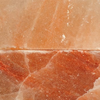 Himalayan pink salt block surface top view