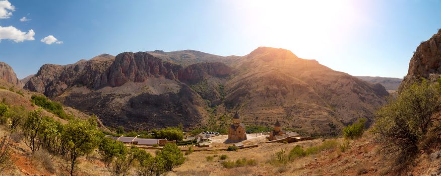 The ancient Christian temple complex Noravank in the mountains of Armenia