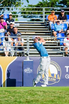 CHONBURI - DECEMBER 14 : Kieran Pratt of Australia player in Thailand Golf Championship 2014 (Professional golf tournament on the Asian Tour) at Amata Spring Country Club on December 14, 2014 in Chonburi, Thailand.