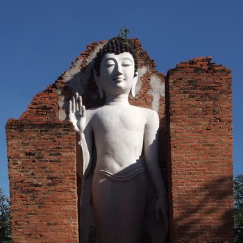 old buddha image in thai temple