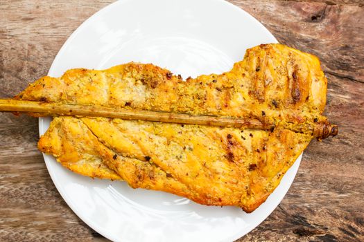 grilled chicken with turmeric, thai's famous cuisine.