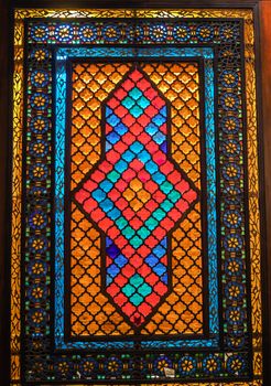 Stained glass in Shirvanshah's Palace, Baku, Azerbaijan