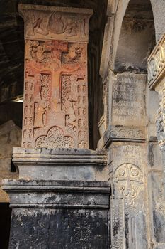 The ancient Khachkar at Haghpat Monastery in Armenia