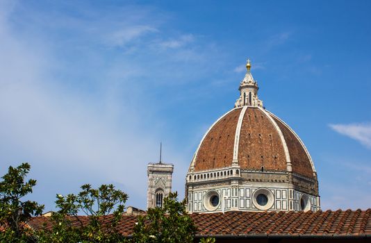 Santa Maria del Fiore, Florence Cathedral, with the magnificent dome of Brunelleschi stone