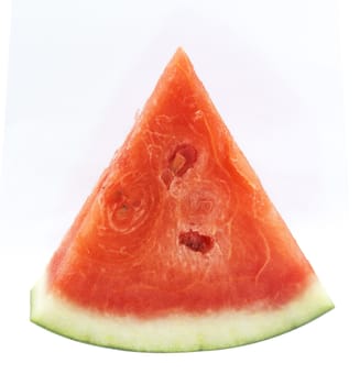 Slices of watermelon on white background