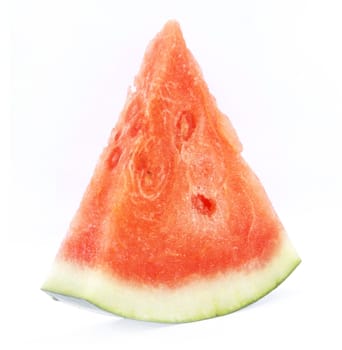 Slices of watermelon on white background