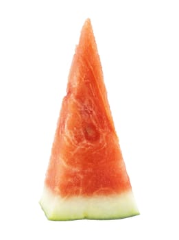 Slices of watermelon on white background