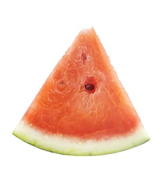 Slices of watermelon on white background