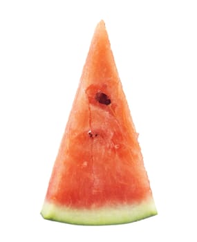 Slices of watermelon on white background