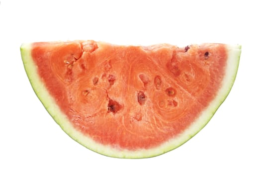 Slices of watermelon on white background
