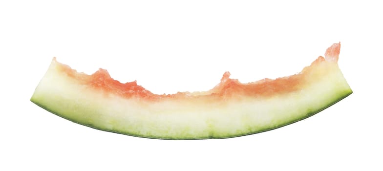 Slices of watermelon on white background