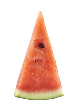 Slices of watermelon on white background