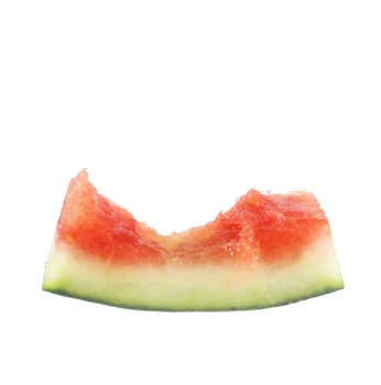 Slices of watermelon on white background